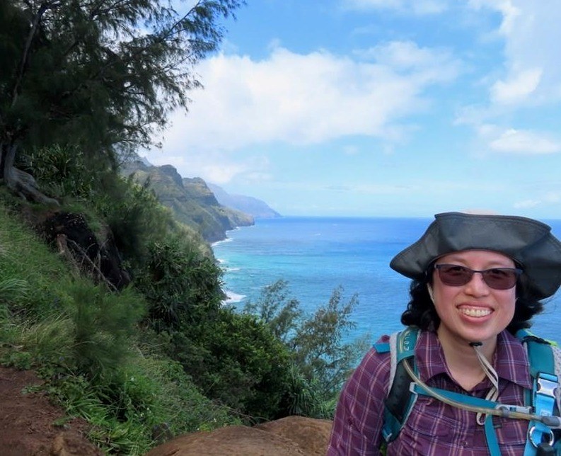 View of the Na Pali coast from the Kalalau Trail