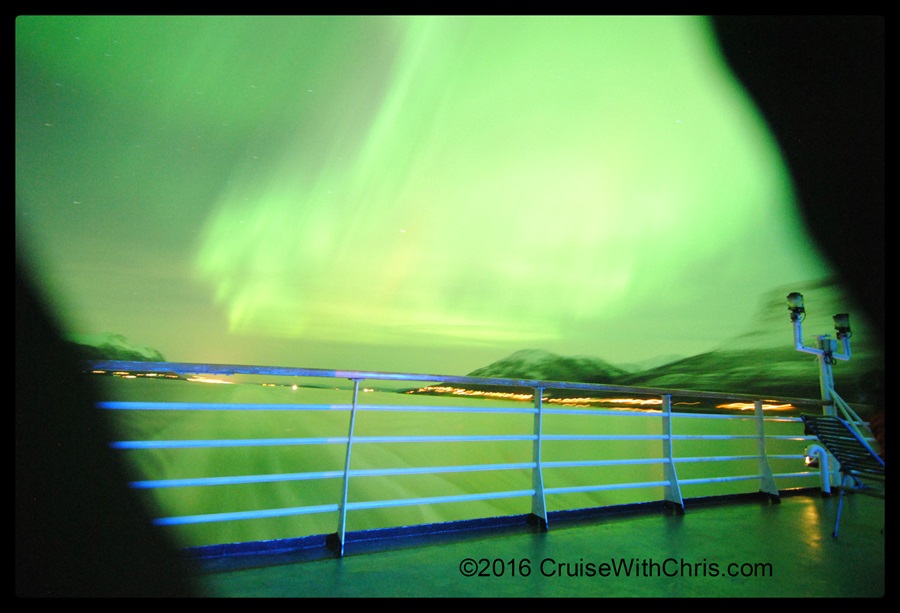 Northern Lights Seen from Hurtigruten Vesteralen