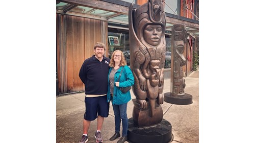 Emily with her husband Jonathan in Juneau, Alaska