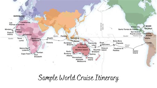Sample World Cruise Itinerary