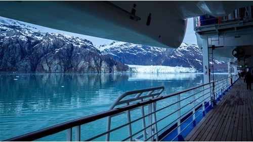 Cruise ship sailing in Glacier Bay National Park