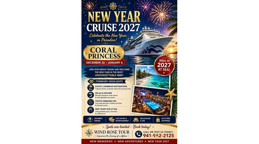 New 2027 Year on Princess Coral