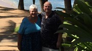 My wife and I at Mama's Fish House, Maui