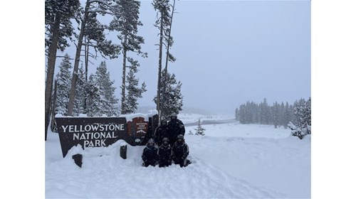 Snowmobile adventure in Yellowstone