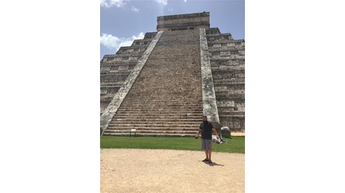 My husband at Chichen Itza Mayan Ruins