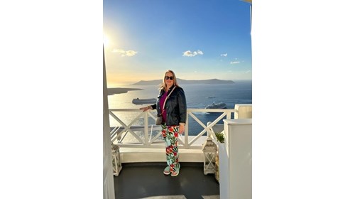 Overlooking the Caldera of Santorini, Greece