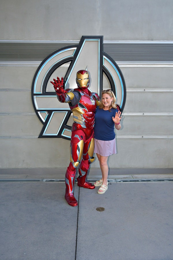 Iron Man and me at Avengers Campus