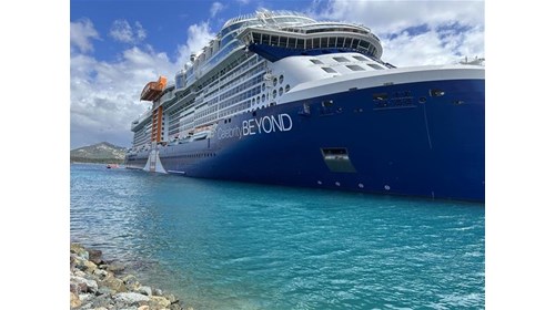 Celebrity Beyond docked at St. Maarten