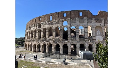 A view of the Colosseum in Rome