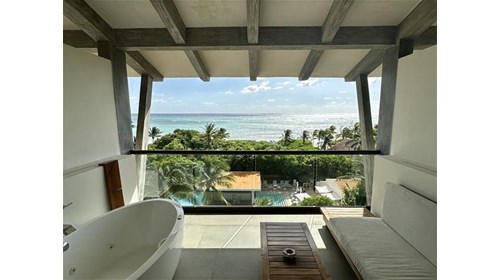View of a Balcony at Unico 20 87 in Mexico