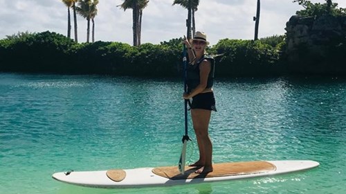 Paddle boarding at Hotel Xcaret