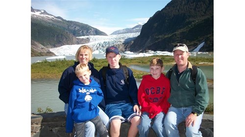 Family Alaskan Vacation at Mendenhall Glacier