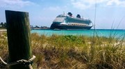 The Disney Dream as seen from Castaway Cay