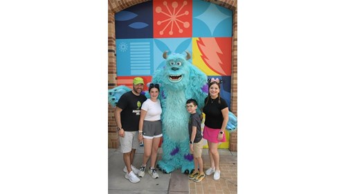 Meeting Sulley, a favorite Pixar character at HS