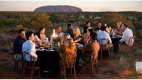 Dinner in the outback of Australia