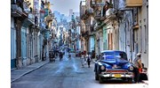 Regular cars on the streets of Havana