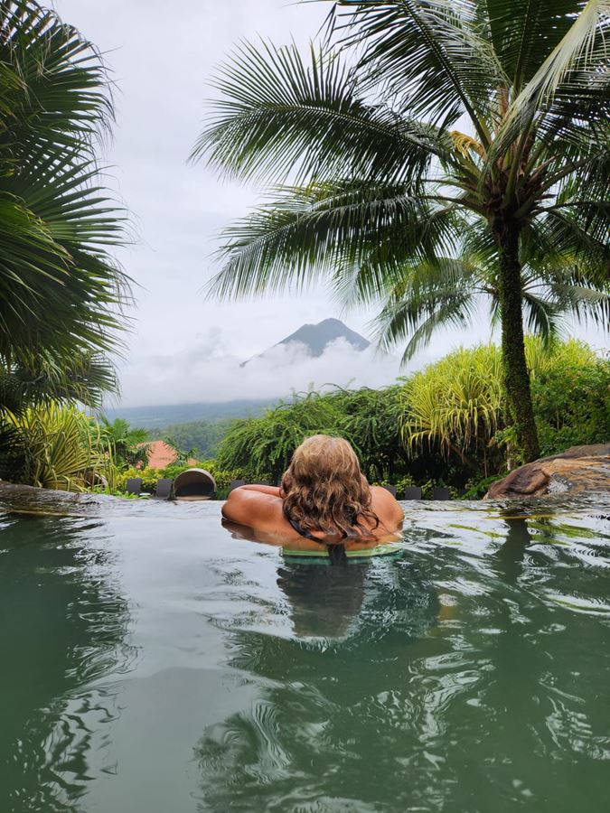 A clear view of Arenal Volcano from The Springs