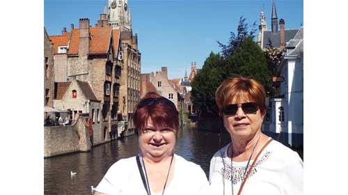 Brugge, Belgium along the beautiful waterway