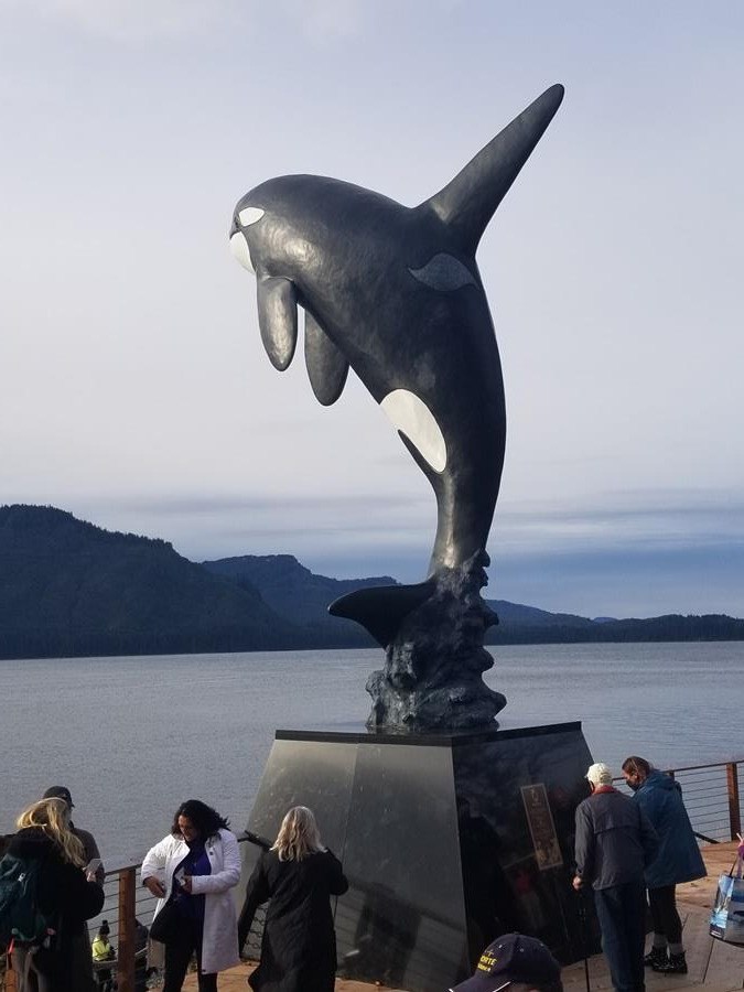 Orca statue