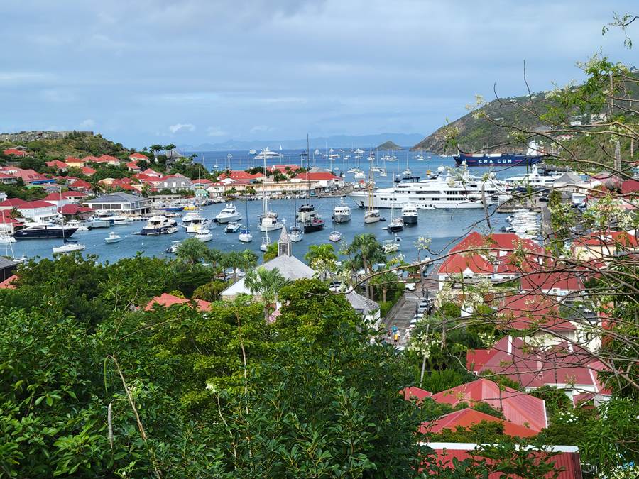 Gustavia Harbor view from the old prison