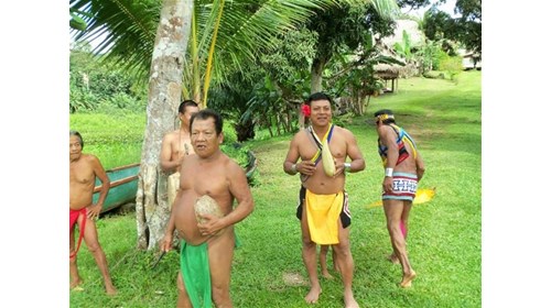 Being Greeted by members of the Embera People