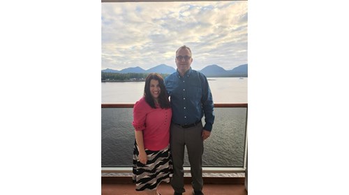My husband and I enjoying another cruise in Alaska