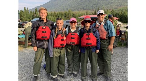 Geared up for a River Float in Alaska