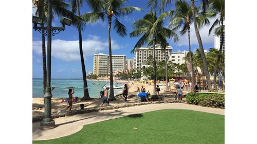 View of Waikiki Beach on Oahu