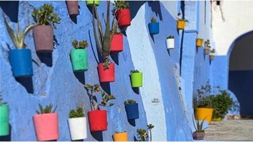 Alley in Chefchaouen, Morocco