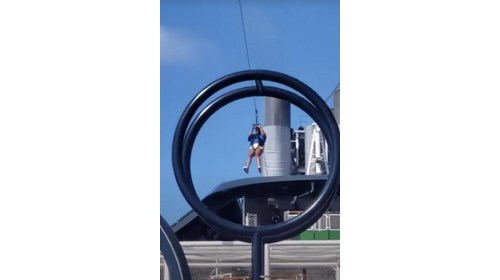 Gabbie Zipline on MSC At Sea