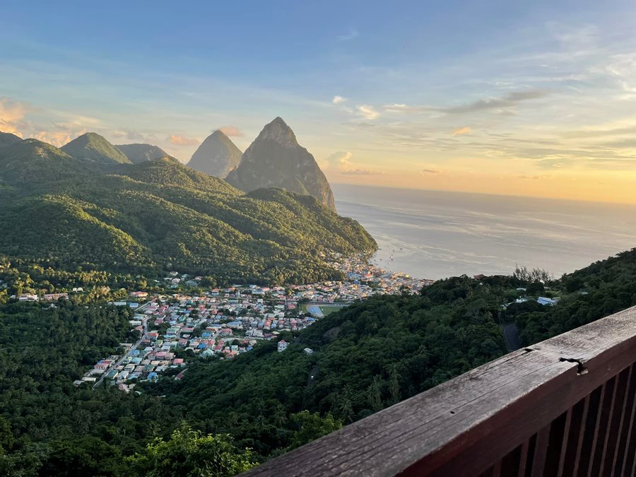 Overlooking the Pitons & Soufriere