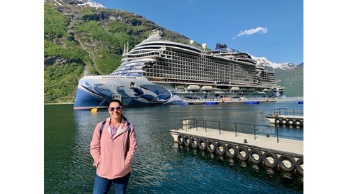 Aboard the beautiful Norwegian Prima in Norway!