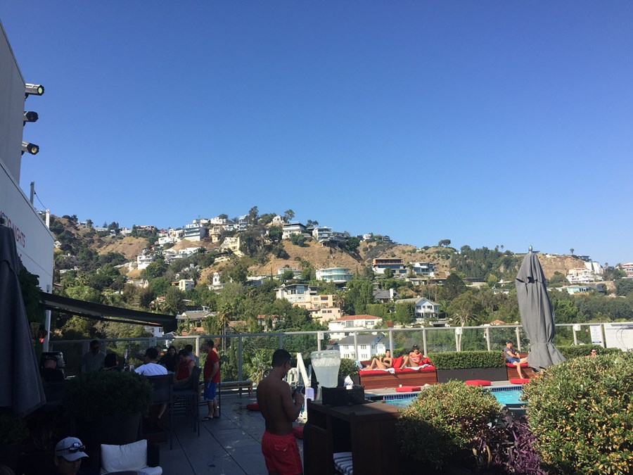 Hollywood Hills view from the Andaz Hotel