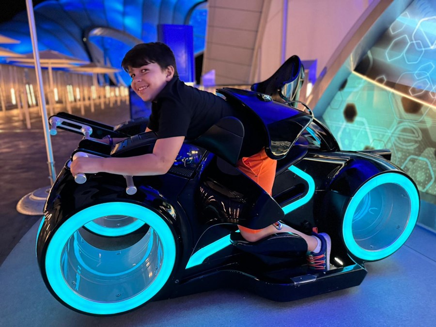 First time riding Tron, Lightning Lane for the win