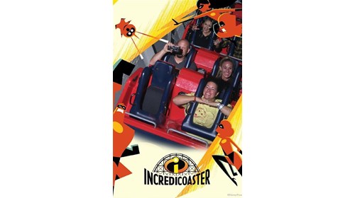 I rode the Incredicoaster 3 times in a row! 