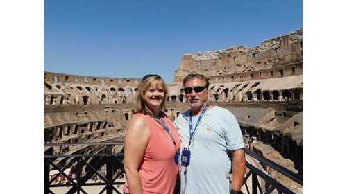 So in awe standing in the Colosseum in Rome!