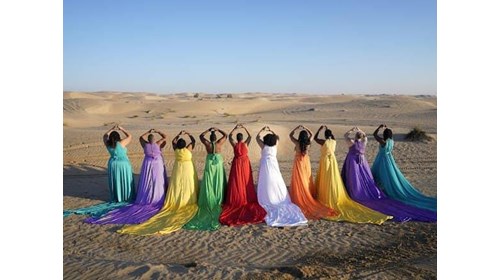 Divas in the Dubai Desert at sunrise!!