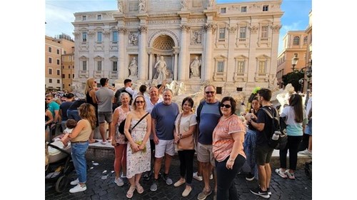 Our Group in front of the Trevi Fountain