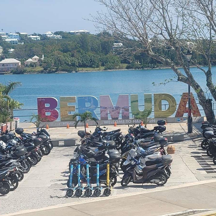 Hamilton Bermuda view from the coffee shop