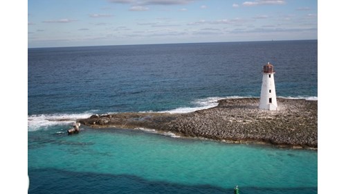 Beautiful lighthouse in the Bahamas