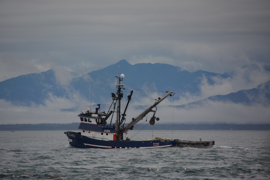 Fishing Boat in Icy Strait, Alaska