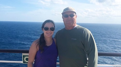 My Dad and I out at sea on Christmas Day!