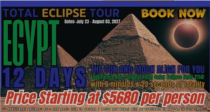 Egypt Solar Eclipse Tour and Cruise 2027