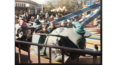 Riding Dumbo in 1988