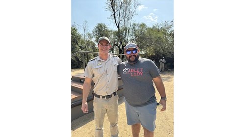 Matt with the safari Driver