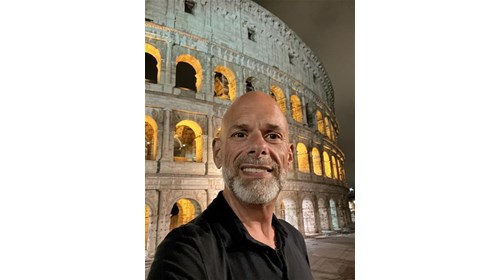 In front of the Colosseum at night - So Beautiful