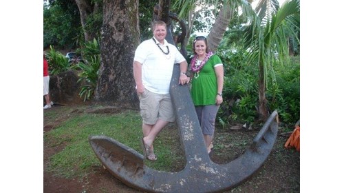 This giant anchor was found at our Hawaiian luau!
