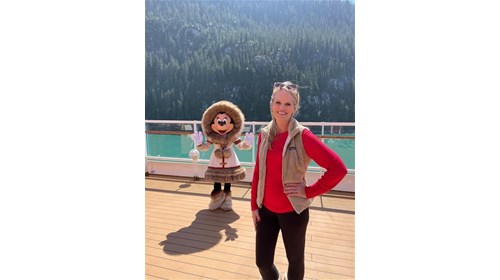 Kristin & Minnie on the Disney Wonder in Alaska