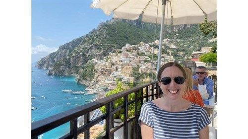 Having Lunch on the Amalfi Coast in Italy