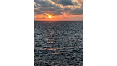 sunset in the Caribbean